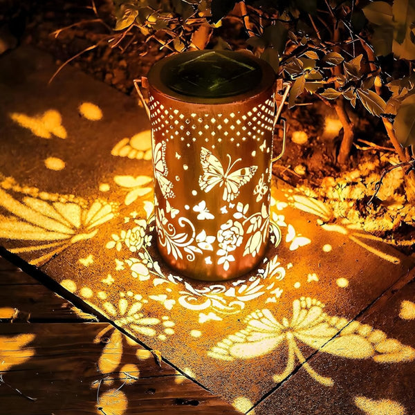 Enchanting Solar Lantern with Decorative Patterns